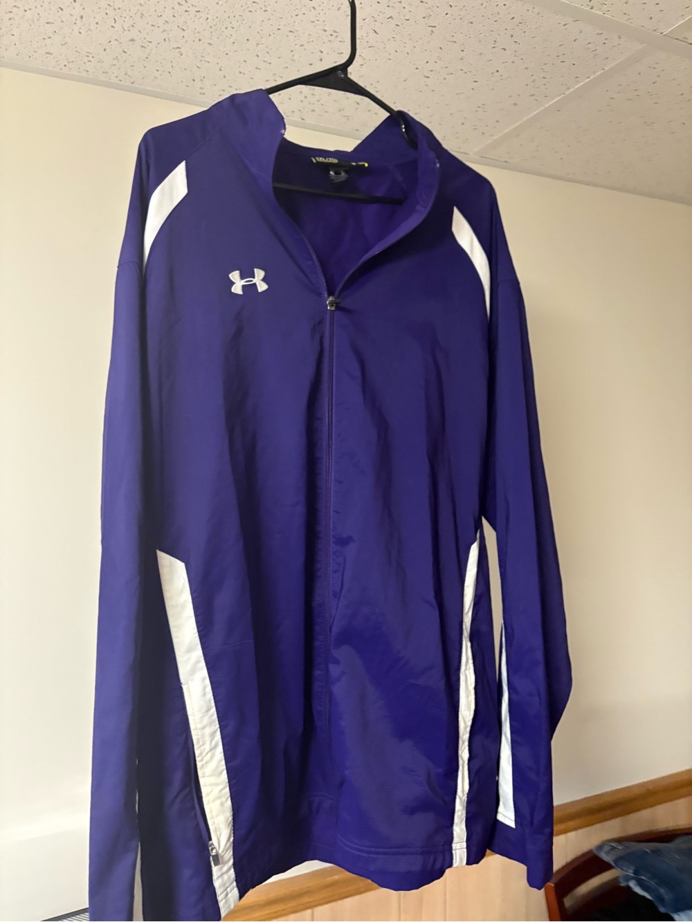 Under Armour Purple and White Men's Full-Zip Windbreaker